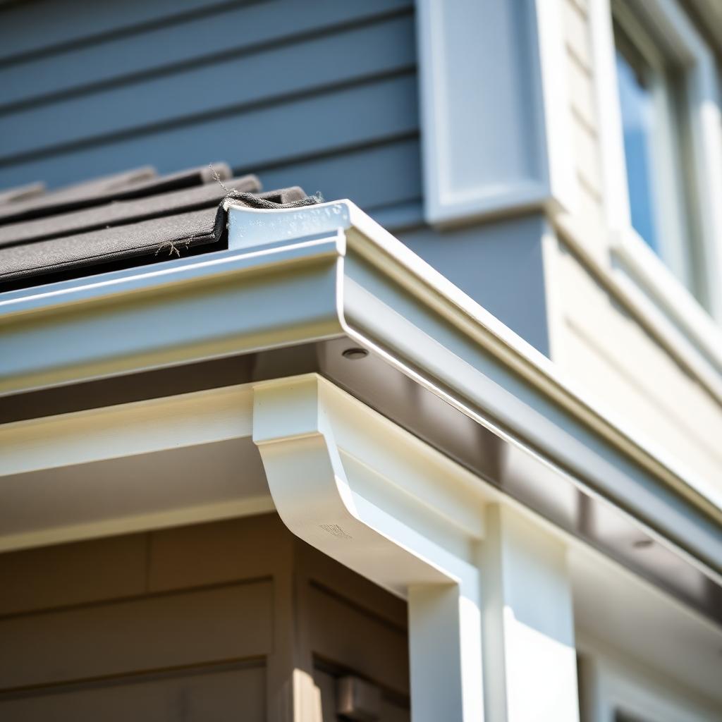 New seamless aluminum gutters on a Central Iowa home